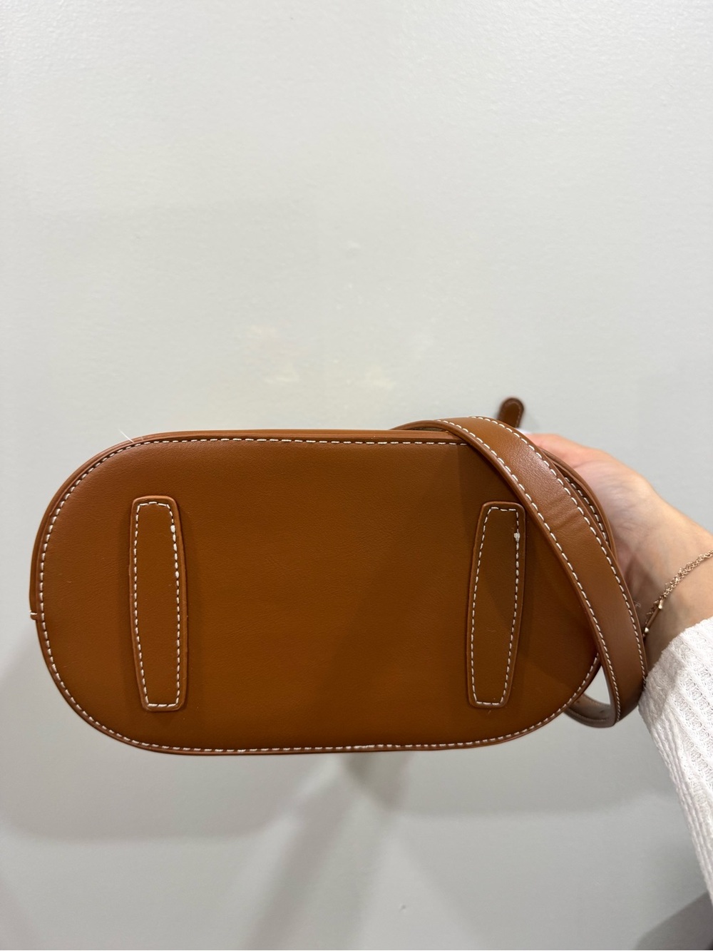 Mystique Boutique Two-Tone Beige & Brown Crossbody Bag - Picture 3 of 10